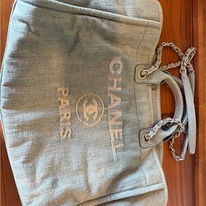 Chanel Denim Deauville Tote Bag